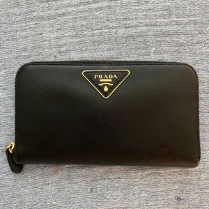 Prada zipper wallet